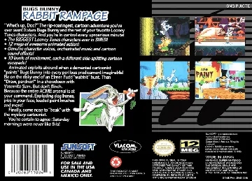 Bugs Bunny - Rabbit Rampage (USA) box cover back